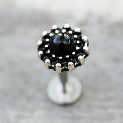 Stainless Steel Black Pearl Labret Labret Impulse Piercings