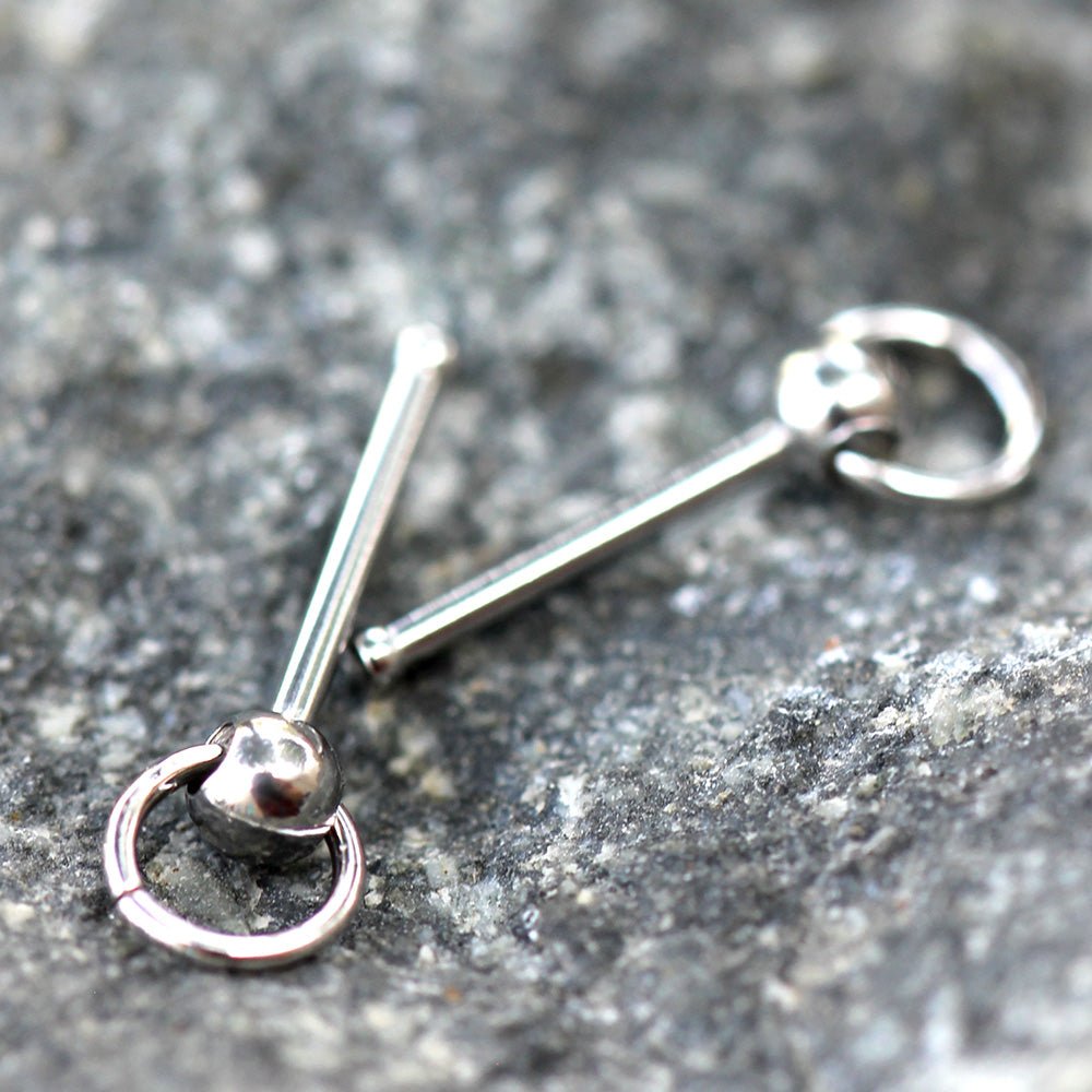 316L Stainless Steel Slave Ring Stud Nose Ring - Skin Metals
