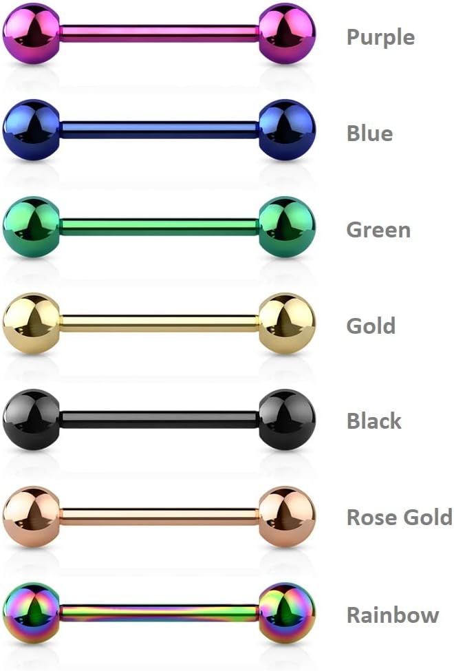 Implant Grade Titanium Internally Threaded PVD Plated Barbell Barbell Skin Metals