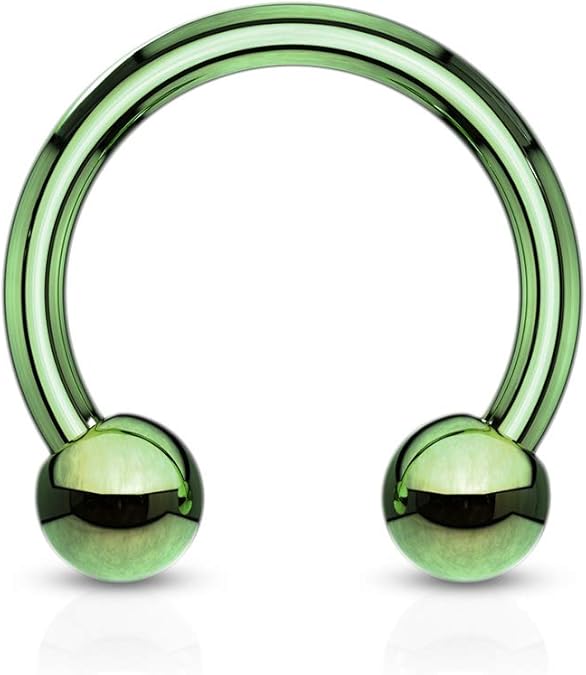 Horseshoe / Circular barbells Titanium IP over 316L Surgical Stainless Steel Horseshoe Skin Metals