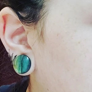 AAA Grade Natural Labradorite Stone Saddle Plug