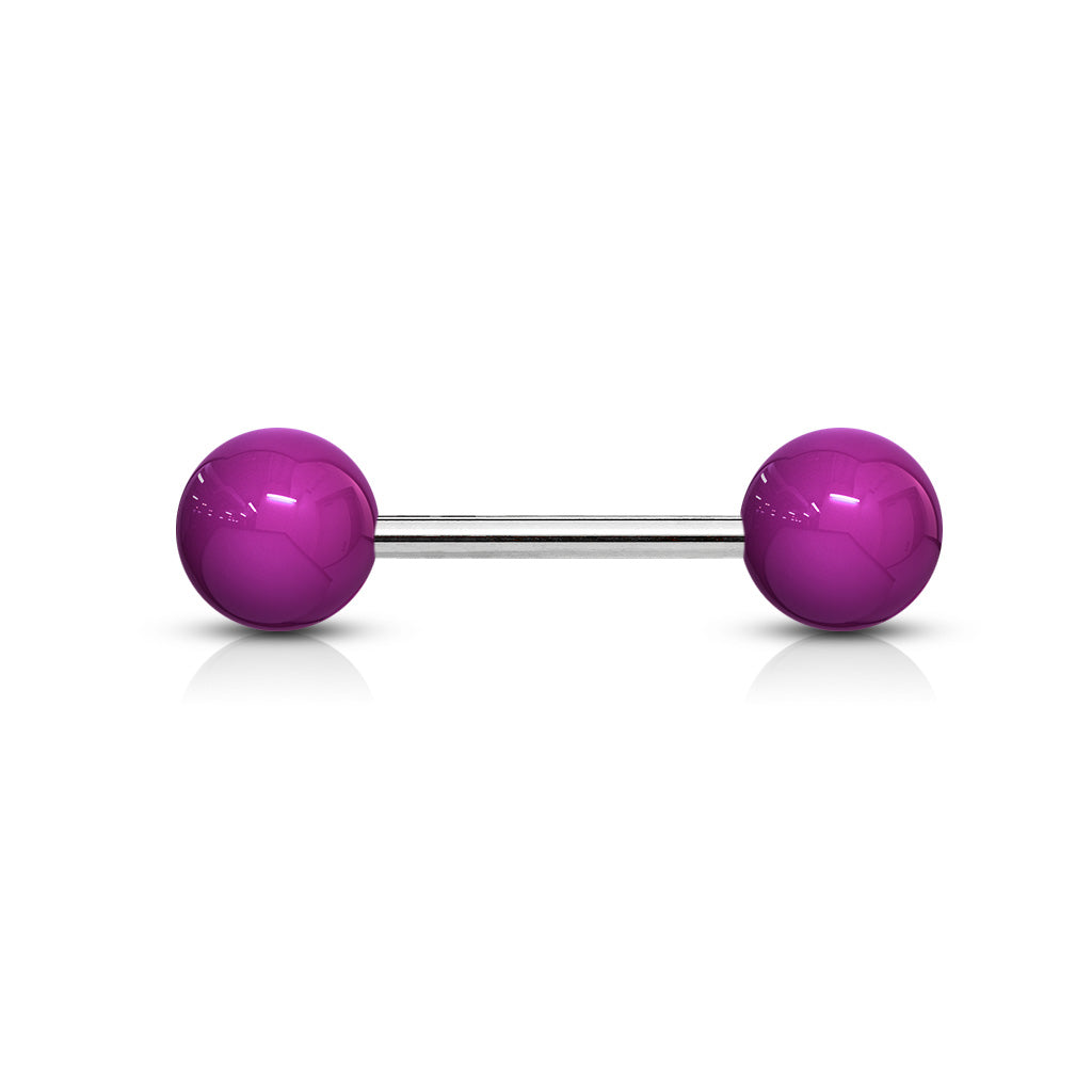 Solid Colored Acrylic Ball 316L Surgical Steel Barbell Barbell Skin Metals