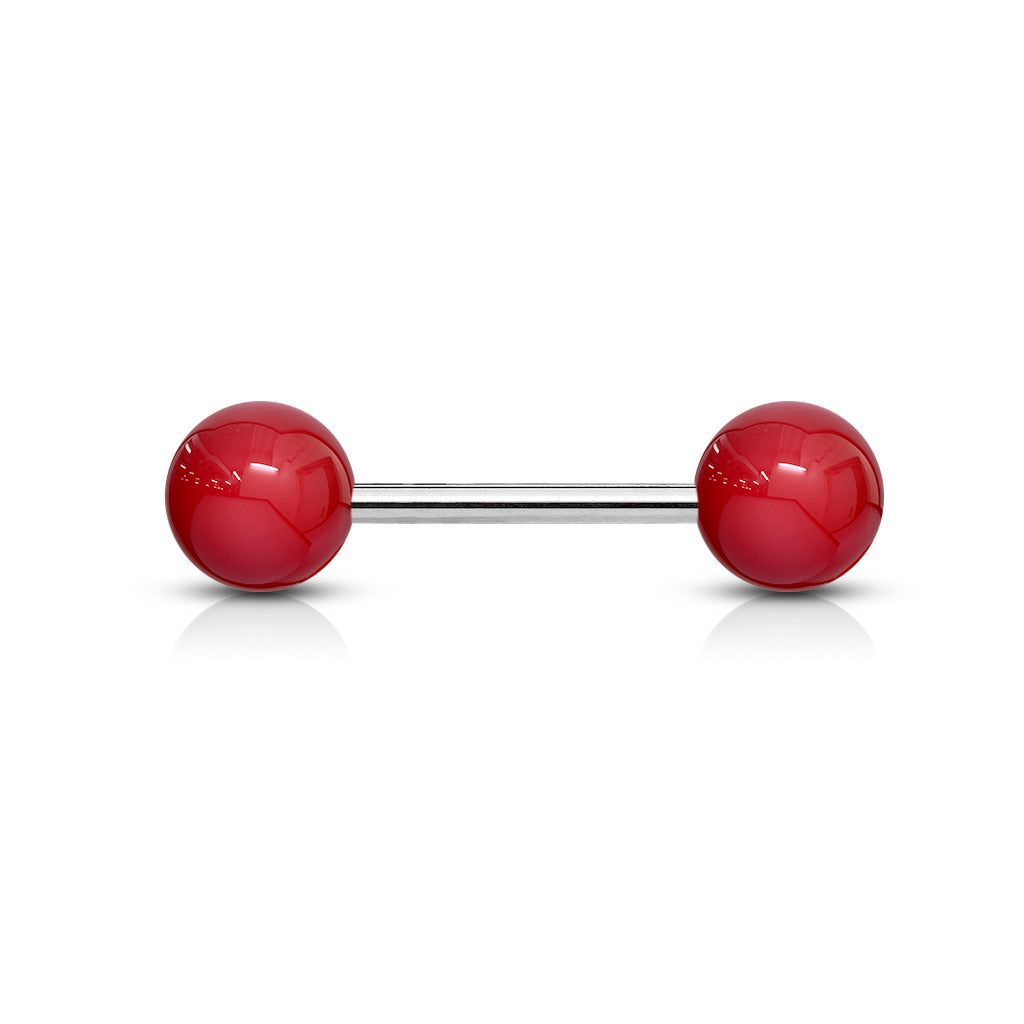 Solid Colored Acrylic Ball 316L Surgical Steel Barbell Barbell Skin Metals