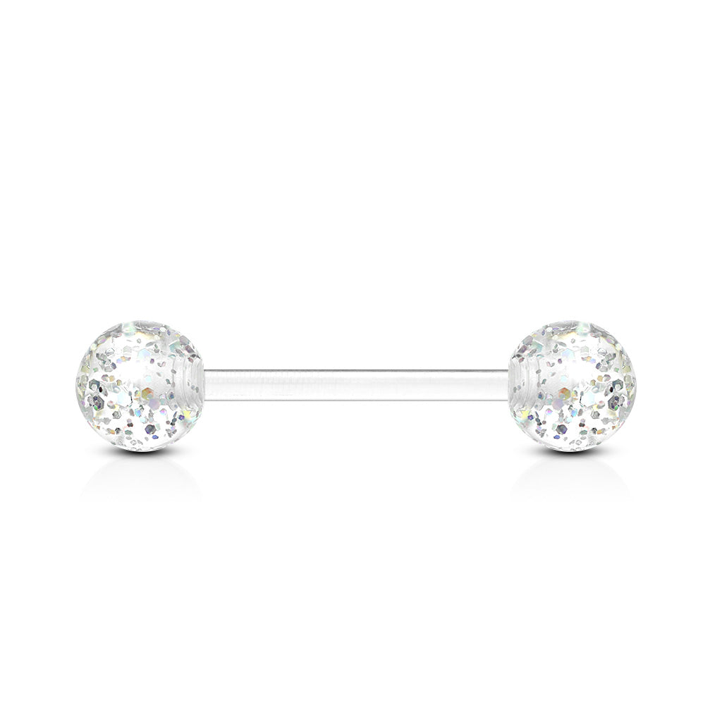 Ultra Glitter Acrylic Balls Flexible PTFE Barbell Barbell Skin Metals