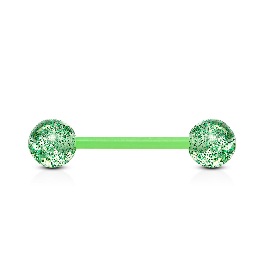 Ultra Glitter Acrylic Balls Flexible PTFE Barbell Barbell Skin Metals