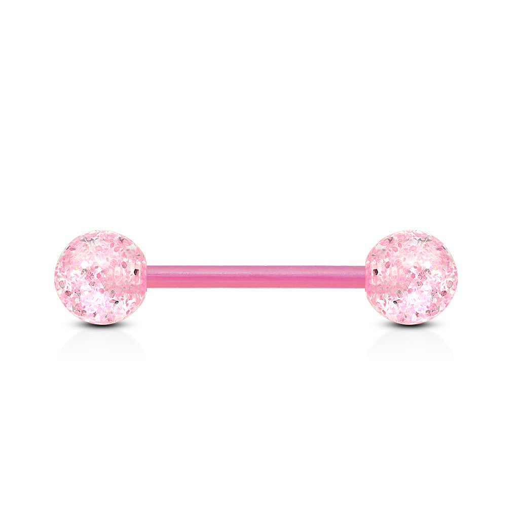 Ultra Glitter Acrylic Balls Flexible PTFE Barbell Barbell Skin Metals