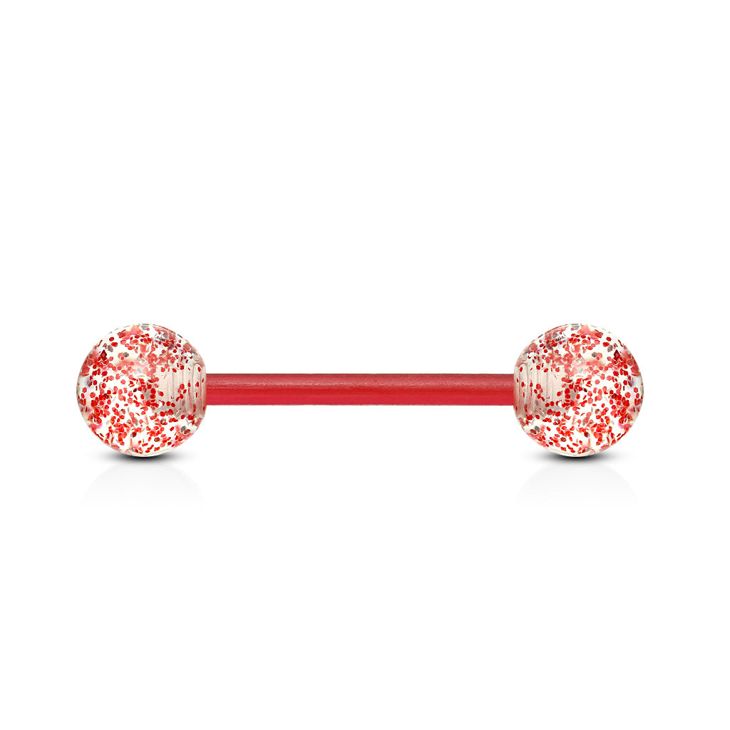 Ultra Glitter Acrylic Balls Flexible PTFE Barbell Barbell Skin Metals