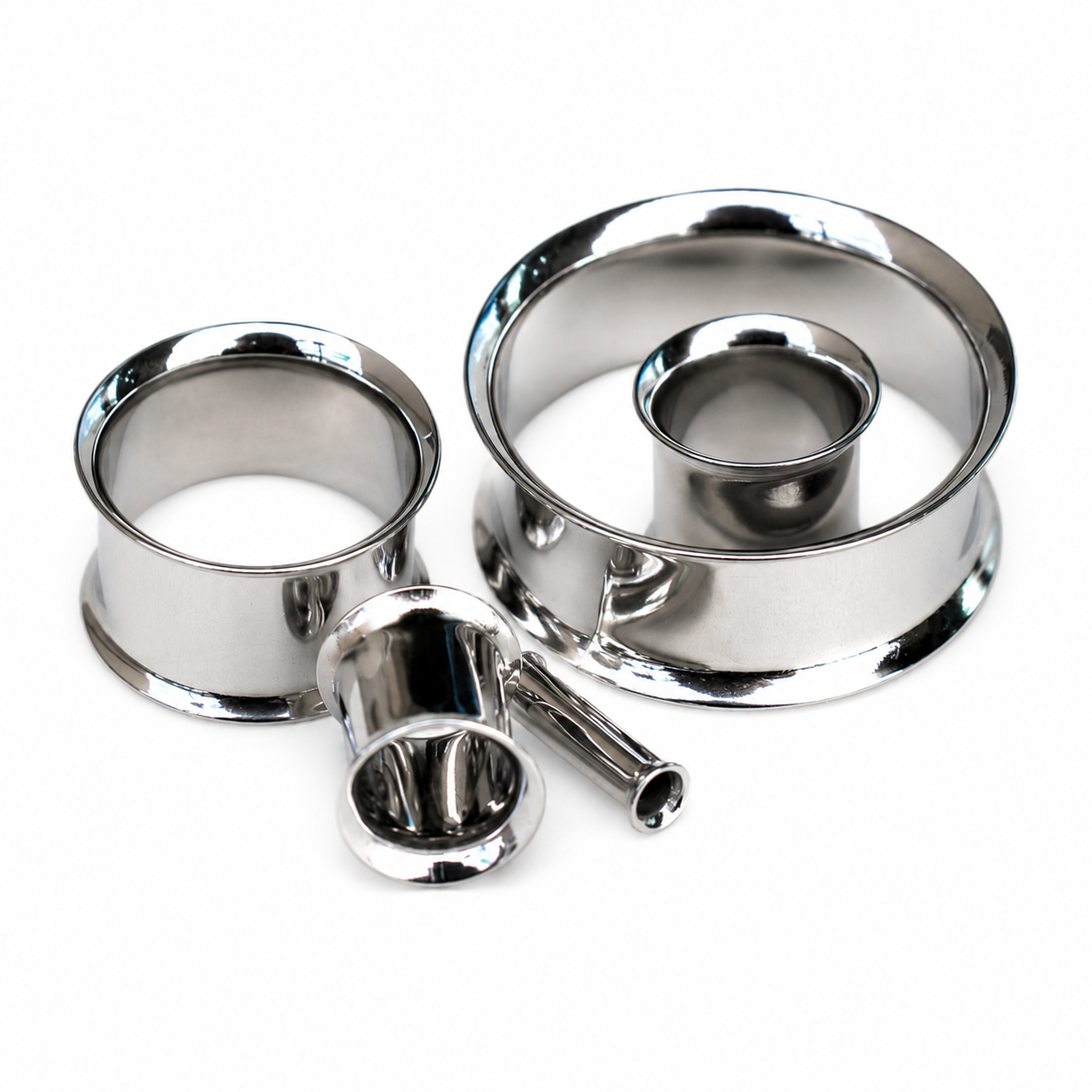 316L Stainless Steel Double Flare Tunnel Plug — Sold as Pair - Skin Metals