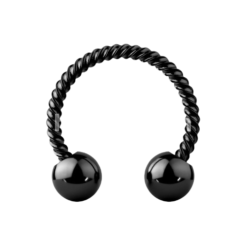 Twisted Rope 316L Surgical Steel Circular Barbell/Horseshoe Horseshoe Skin Metals