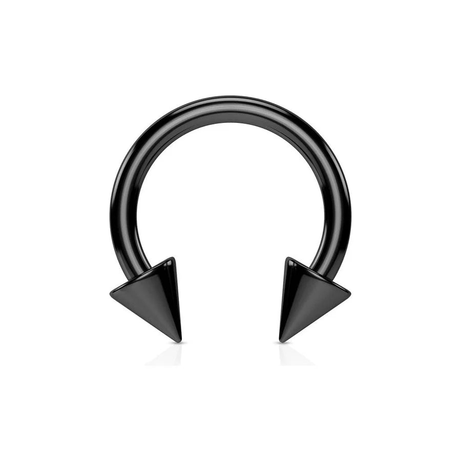 Horse Shoe Titanium IP Over 316L Surgical Steel w/Cone Horseshoe Skin Metals