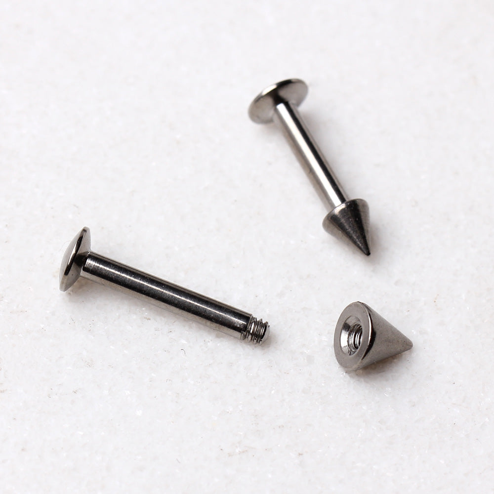 Implant Grade Titanium Labret with Spike - Skin Metals