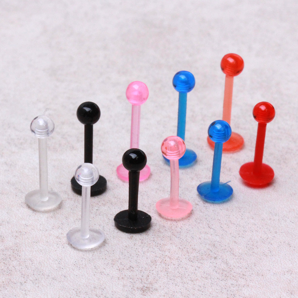 PTFE Bioflex Labret with UV Acrylic Ball - Skin Metals