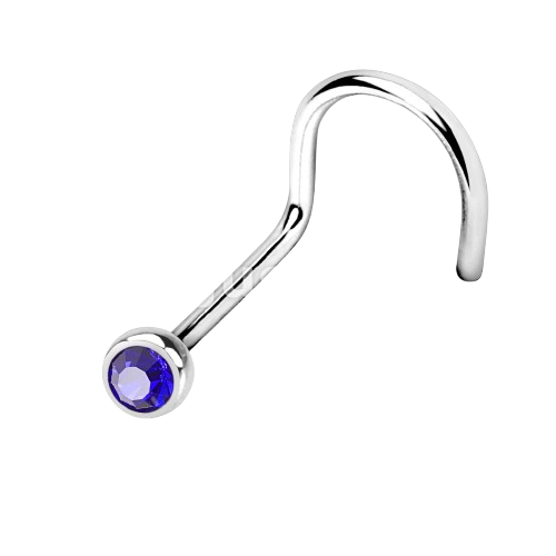 Press Fit Gem Ball 316L Surgical Steel Nose Screw Rings Nose Ring Skin Metals