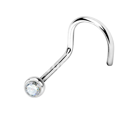 Press Fit Gem Ball 316L Surgical Steel Nose Screw Rings Nose Ring Skin Metals