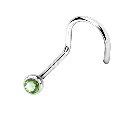 Press Fit Gem Ball 316L Surgical Steel Nose Screw Rings Nose Ring Skin Metals