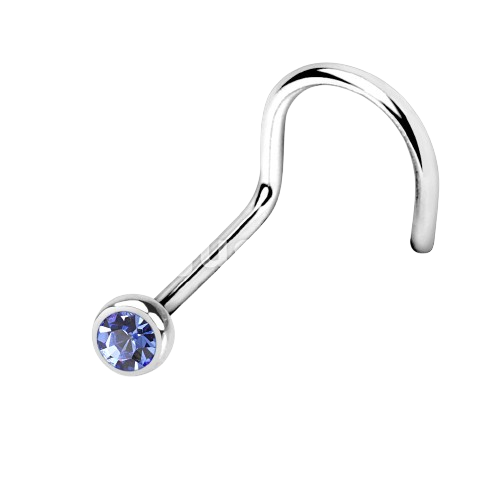 Press Fit Gem Ball 316L Surgical Steel Nose Screw Rings Nose Ring Skin Metals