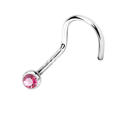 Press Fit Gem Ball 316L Surgical Steel Nose Screw Rings Nose Ring Skin Metals