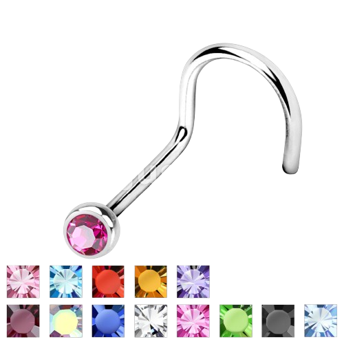 Press Fit Gem Ball 316L Surgical Steel Nose Screw Rings Nose Ring Skin Metals