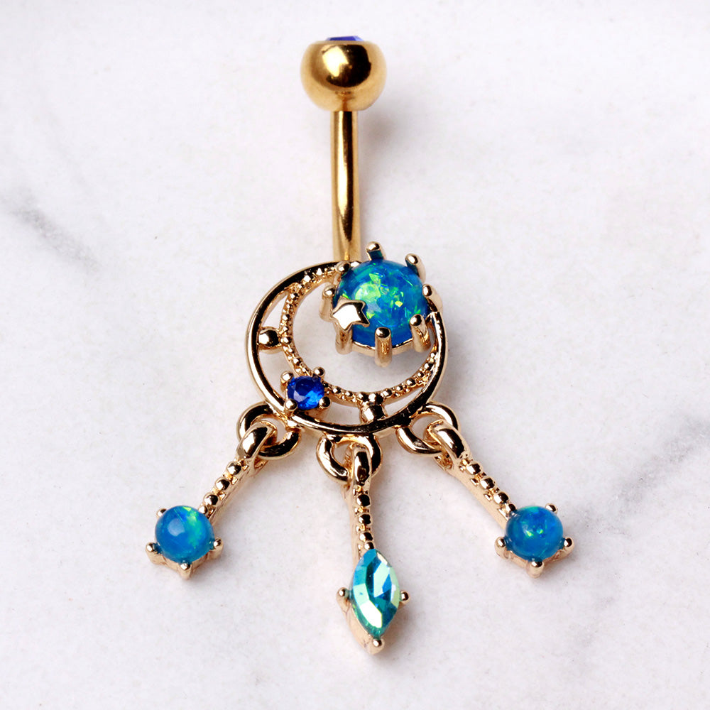 Gold Plated Galaxy Navel Ring Navel Ring Skin Metals