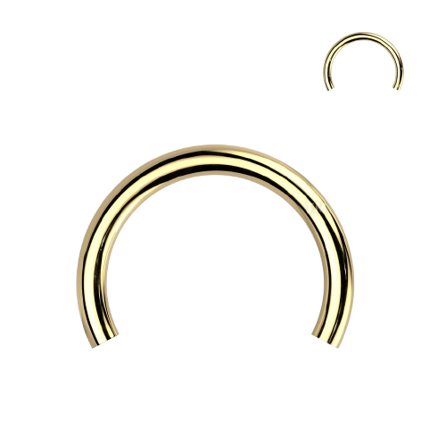 Implant Grade Titanium Internally Threaded Horseshoe Circular Barbell Pins Circular Barbell Skin Metals