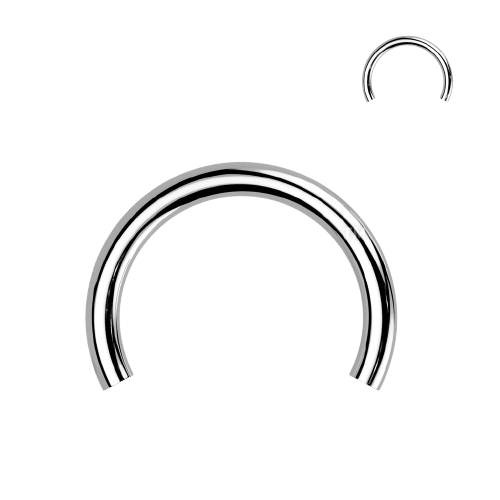 Implant Grade Titanium Internally Threaded Horseshoe Circular Barbell Pins Circular Barbell Skin Metals