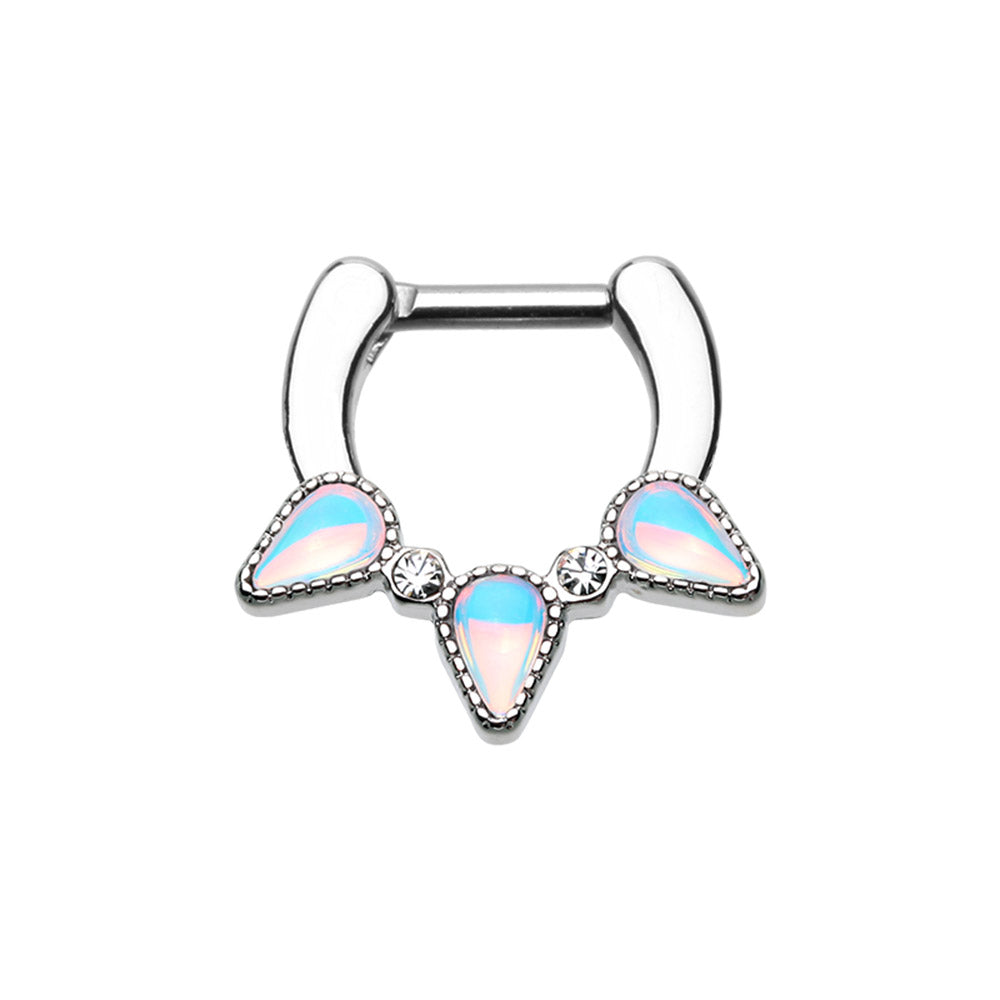 Illuminating Moonstone Triceratop Septum Clicker