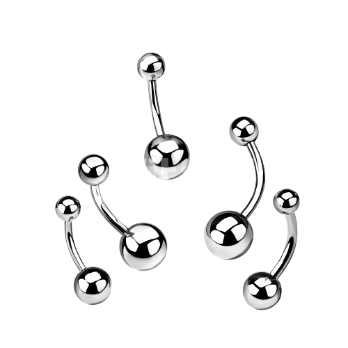 Implant Grade Titanium Externally Threaded Basic Ball Belly Button Ring Belly Button Ring Skin Metals
