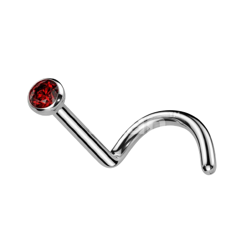 Implant Grade Titanium Press Fit CZ Nose Screw Nose Ring Skin Metals