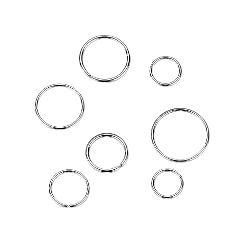 Implant Grade Titanium Seamless Bendable Hoop Hoop Rings Skin Metals