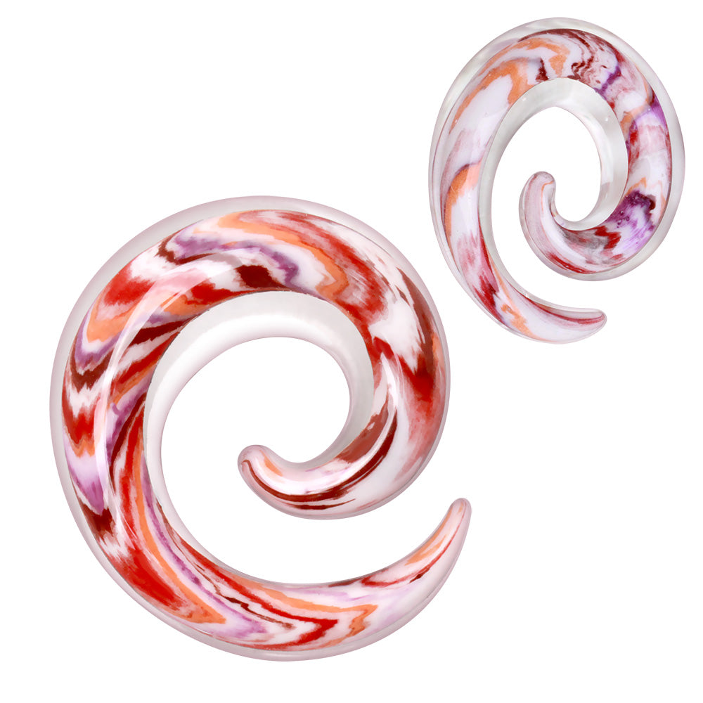 Double Glass Swirl Spiral Taper Tapers Skin Metals