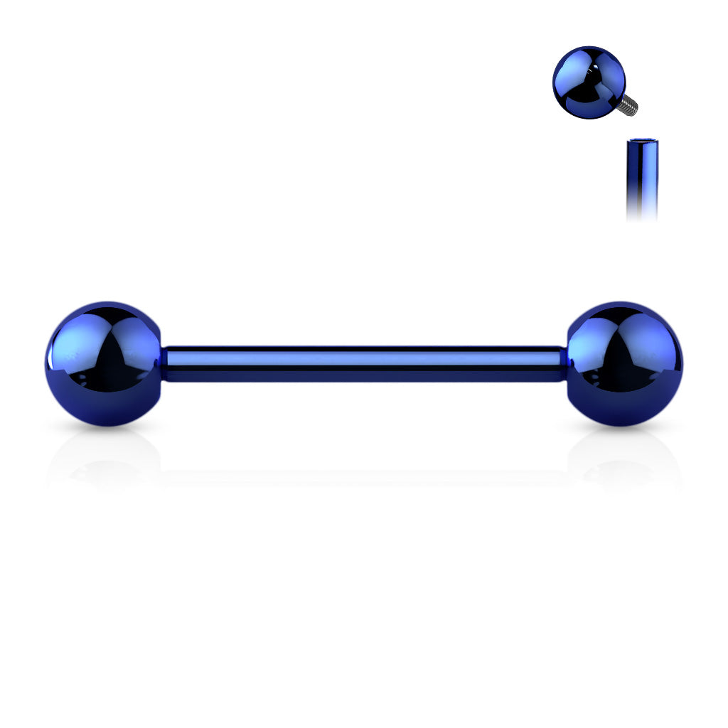 Implant Grade Titanium Internally Threaded PVD Plated Barbell Barbell Skin Metals