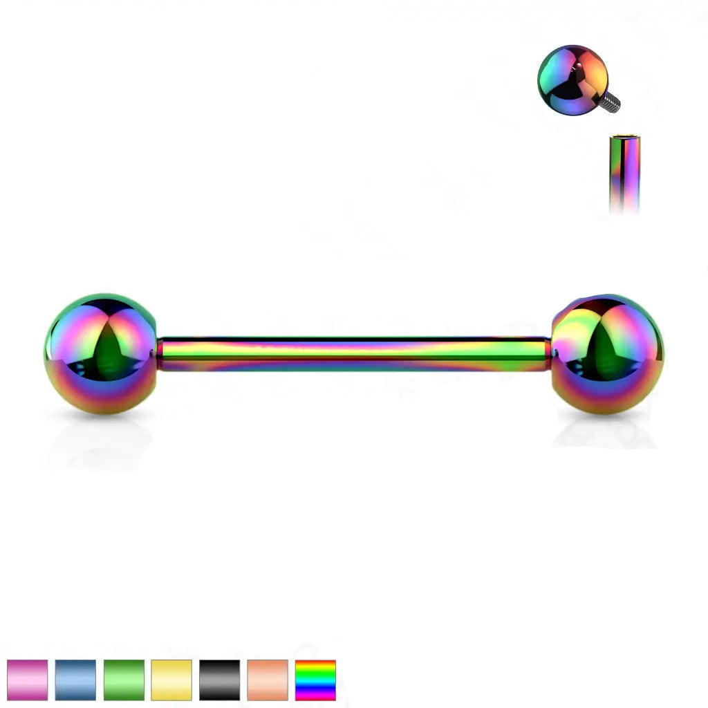 Implant Grade Titanium Internally Threaded PVD Plated Barbell Barbell Skin Metals