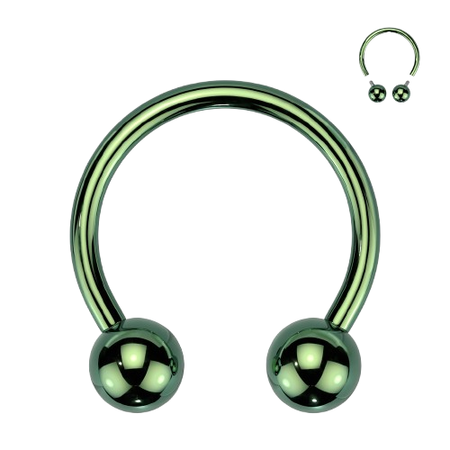 Implant Grade Titanium Internally Threaded PVD Plated Horseshoe Horseshoe Skin Metals