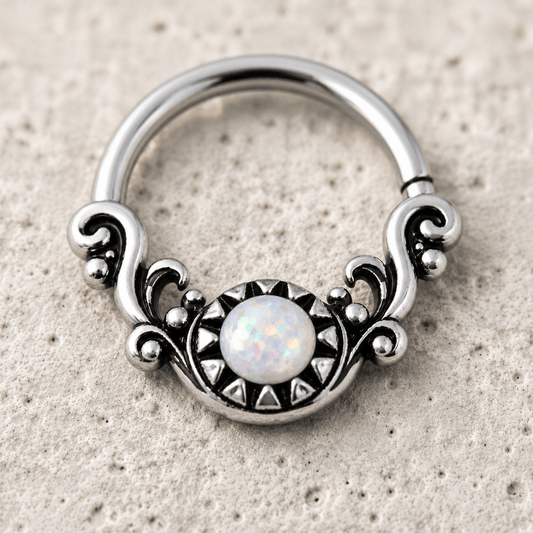 Antique Ornate Wave Seamless Ring - Skin Metals