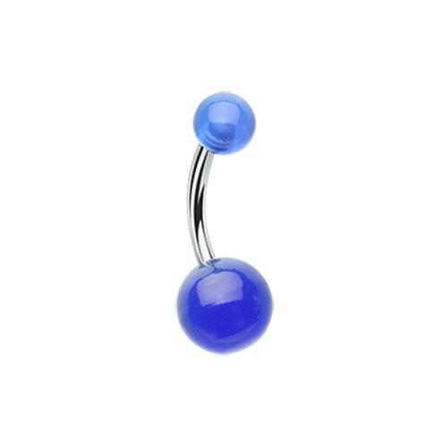 Basic Acrylic Ball Belly Button Ring Navel Ring Impulse Piercings Blue