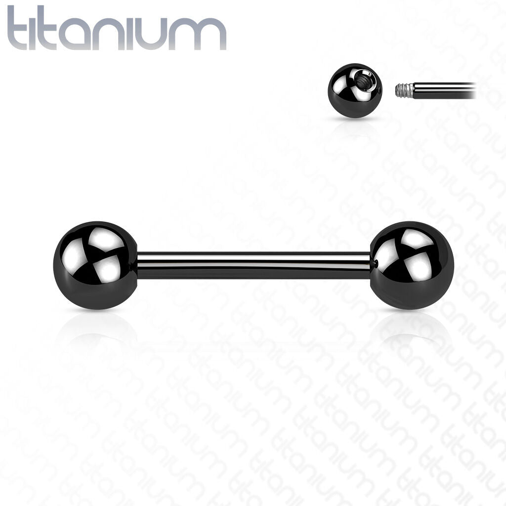 Implant Grade Titanium Externally Threaded PVD Plated Titanium Barbells Barbell Skin Metals