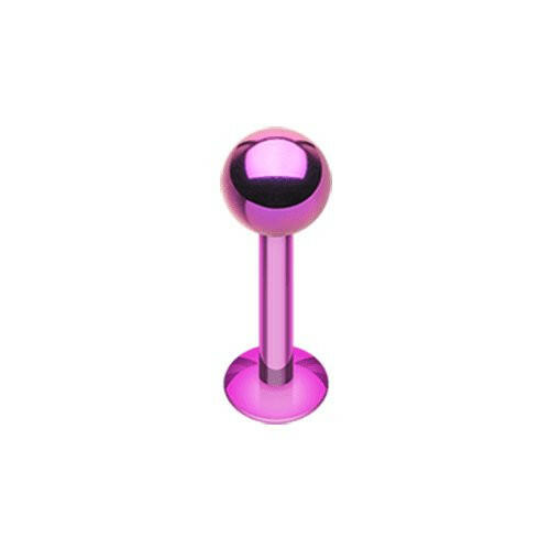 Colorline PVD Basic Steel Labret Labret Impulse Piercings 5/16" (8mm) 5/32" (4mm) Purple