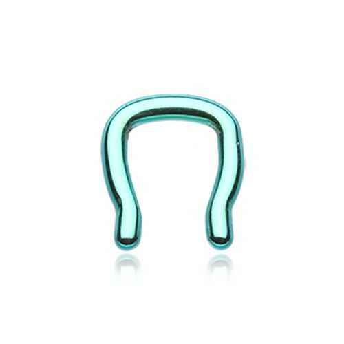 Colorline Steel Septum Ring Septum Ring Impulse Piercings 16 GA (1.2mm) Green