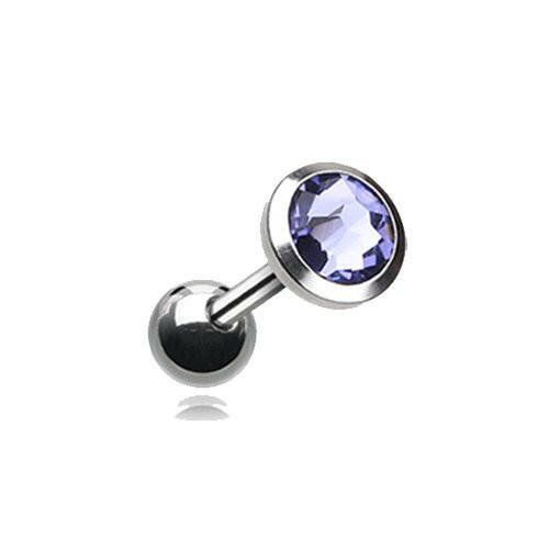 Gem Sparkle Cartilage Tragus Earring Cartilage Earring Impulse Piercings 1/8" (3mm) Tanzanite