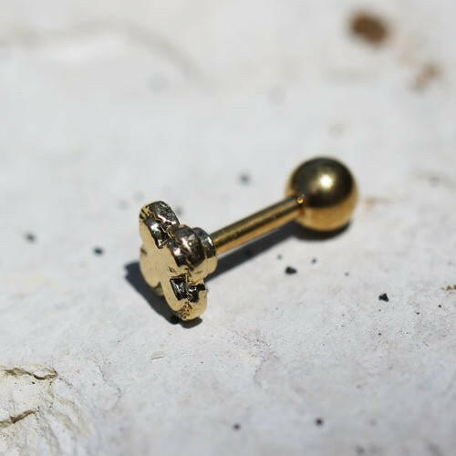 Gold Clover Cartilage Earring