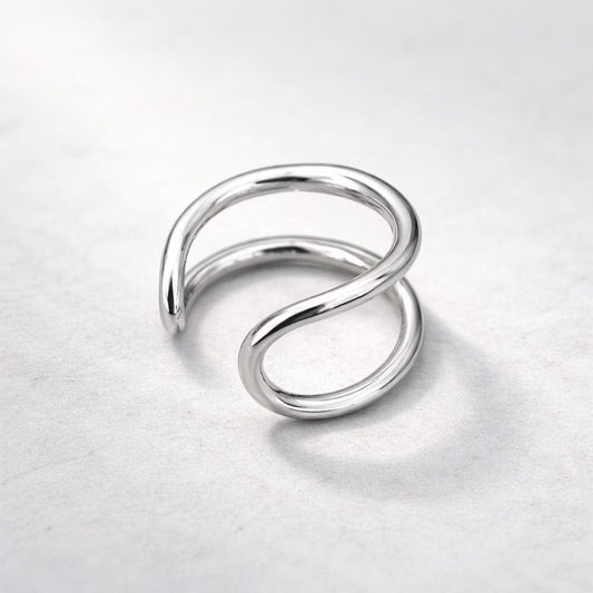 Stainless Steel Double Ring Fake Cartilage Ear Cuff