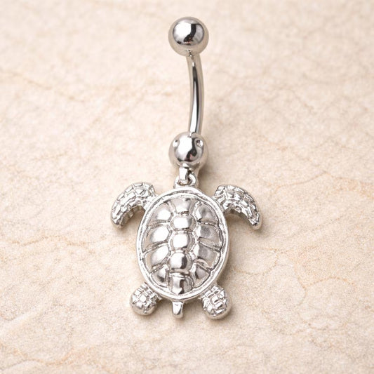 Stainless Steel Sea Turtle Navel Ring