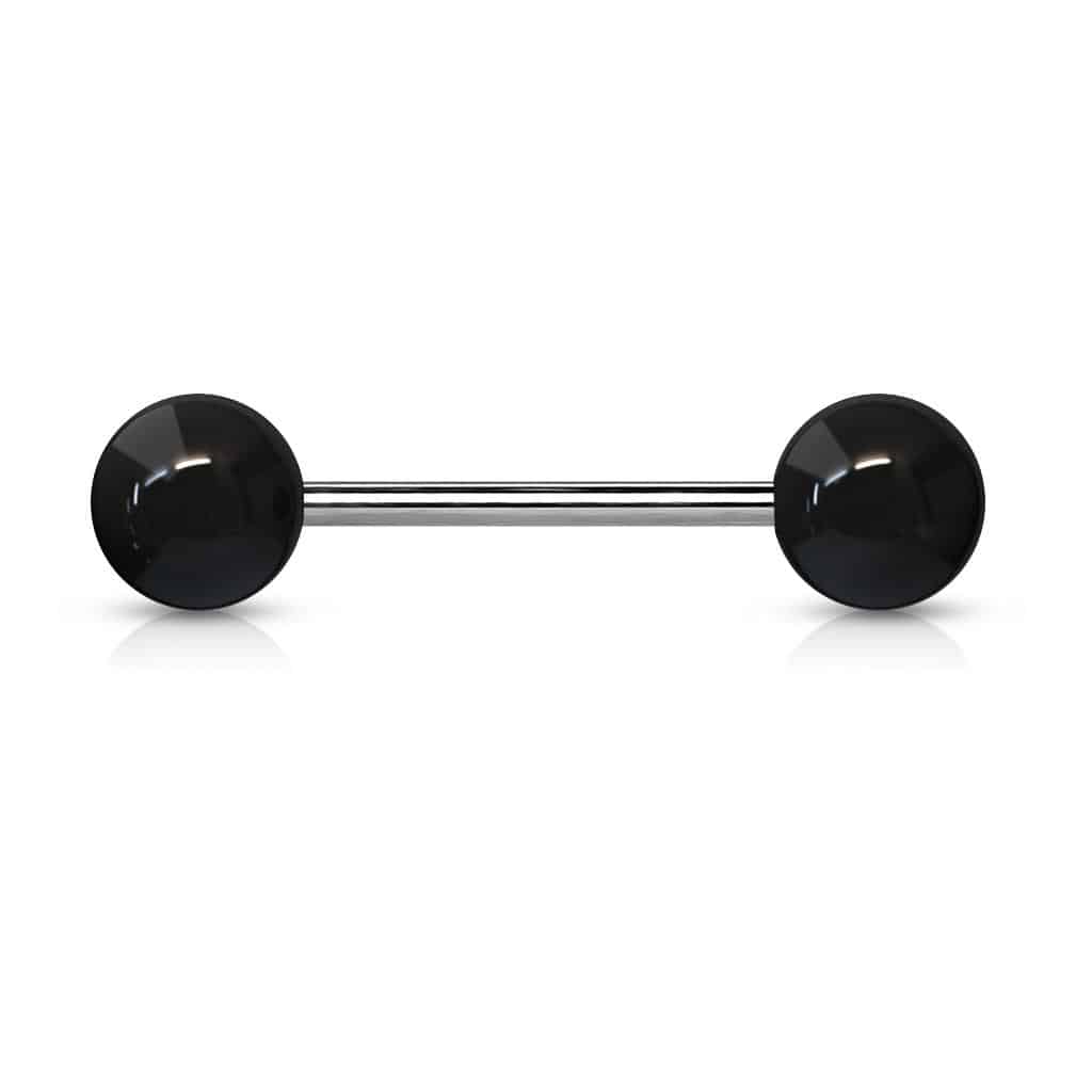 Implant Grade Titanium Externally Threaded Barbell With Solid Color Acrylic Balls Barbell Skin Metals