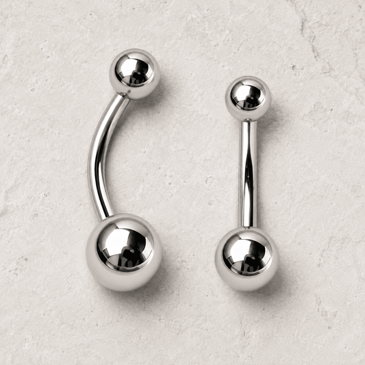 Implant Grade Titanium Navel Ring Solid Balls 14G 3 Sizes