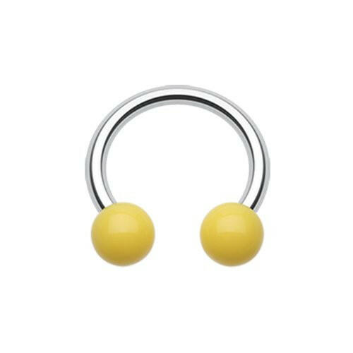 Neon UV Acrylic Horseshoe Circular Barbell Circular Barbell Impulse Piercings Yellow