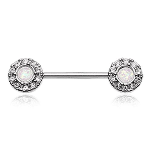 Opal Elegance Nipple Barbell Ring Nipple Ring Impulse Piercings