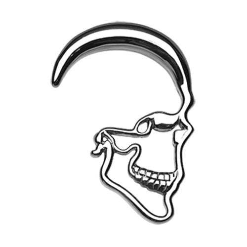 Skull Ray Steel Ear Gauge Hanging Taper Tapers Impulse Piercings 14 GA (1.6mm)