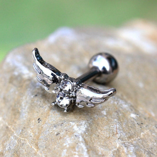 Stainless Steel Angel Wings Cartilage Earring