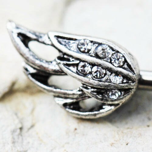 Stainless Steel Angel's Wing Nipple Bar