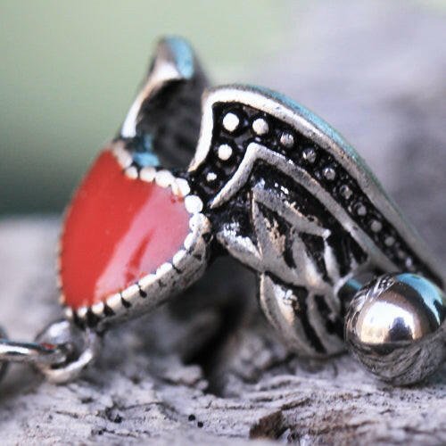 Stainless Steel Antique Winged Heart Cartilage Cuff Earring